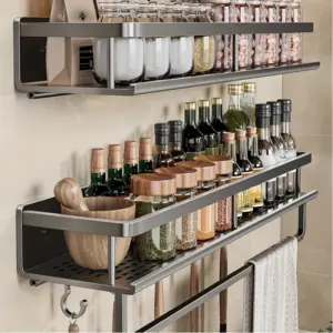 Aluminium wall mounted shelf