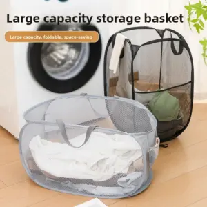 Large capacity foldable laundry basket